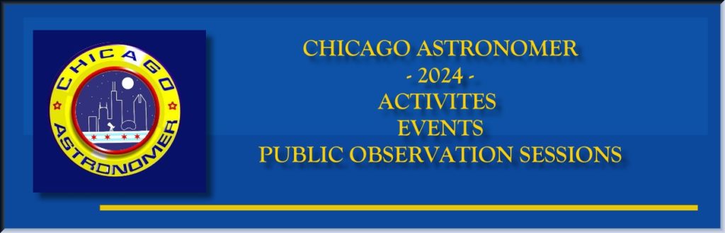 Chicago Astronomer Schedule of events